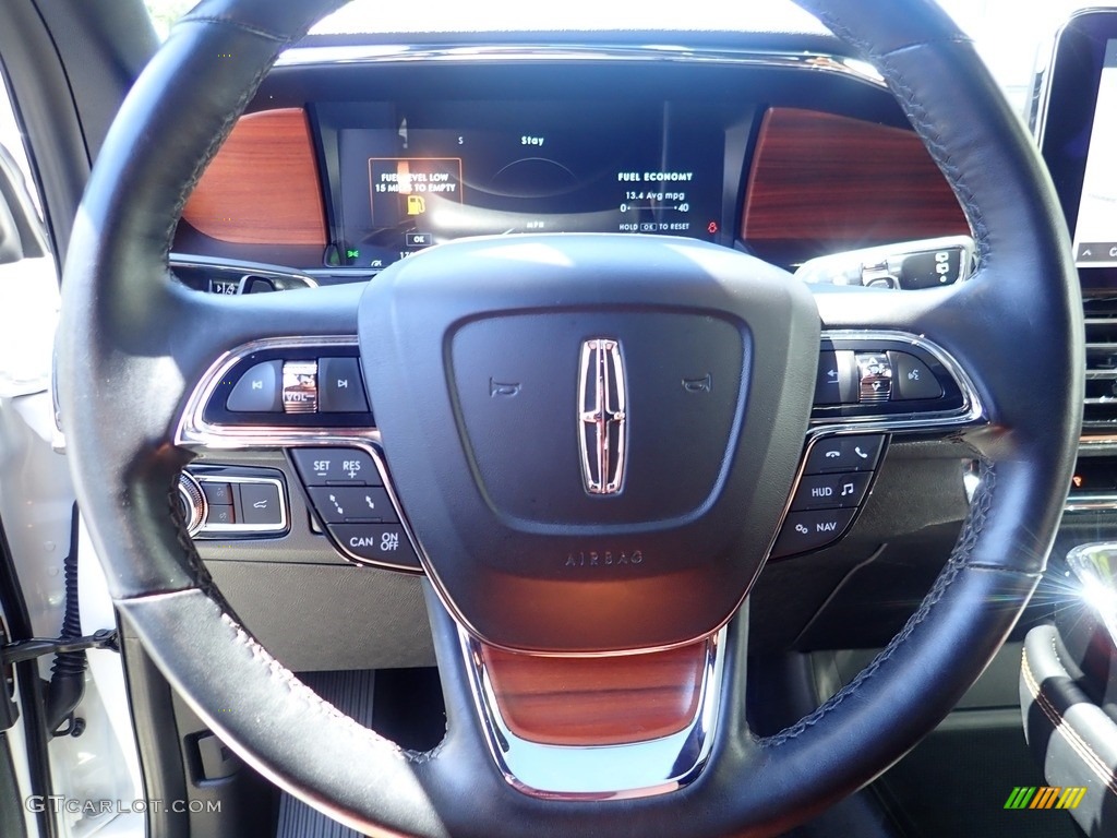 2020 Lincoln Navigator L Reserve 4x4 Russet Steering Wheel Photo #144448979