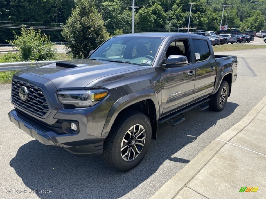 2022 Tacoma TRD Sport Double Cab 4x4 - Lunar Rock / Cement/Black photo #7