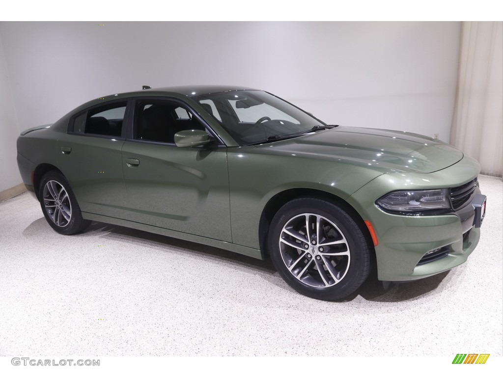 F8 Green 2019 Dodge Charger SXT AWD Exterior Photo #144452692