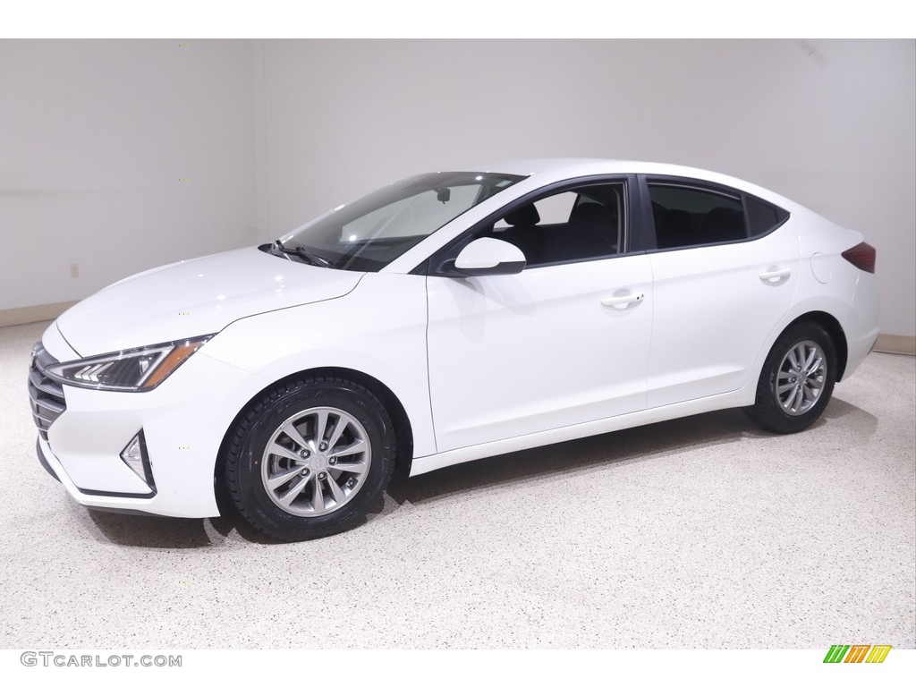 2020 Elantra ECO - Quartz White Pearl / Black photo #3