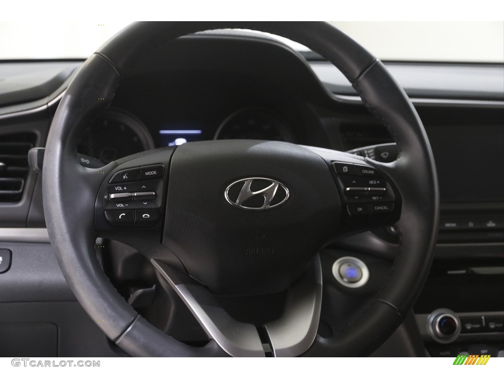 2020 Hyundai Elantra ECO Black Steering Wheel Photo #144453328