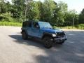 2022 Hydro Blue Pearl Jeep Wrangler Unlimited Willys Sport 4x4  photo #4