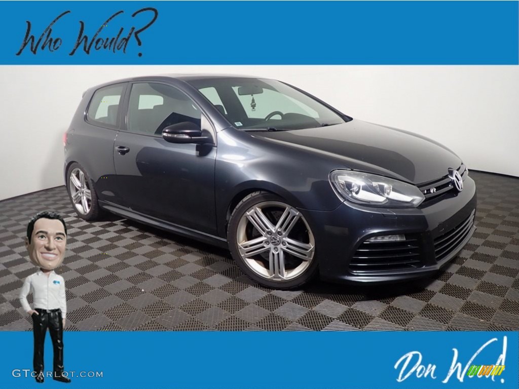 2012 Golf R 2 Door 4Motion - Deep Black Pearl Metallic / R Titan Black Leather photo #1