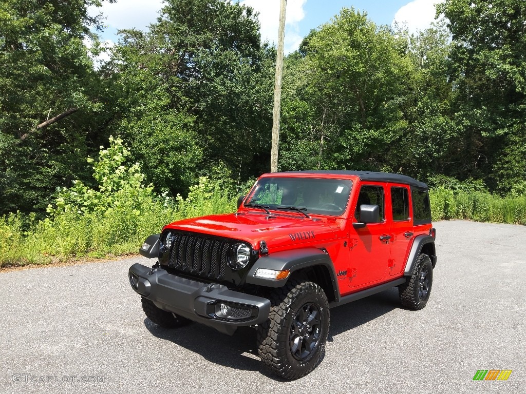 2022 Wrangler Unlimited Willys Sport 4x4 - Firecracker Red / Black photo #2