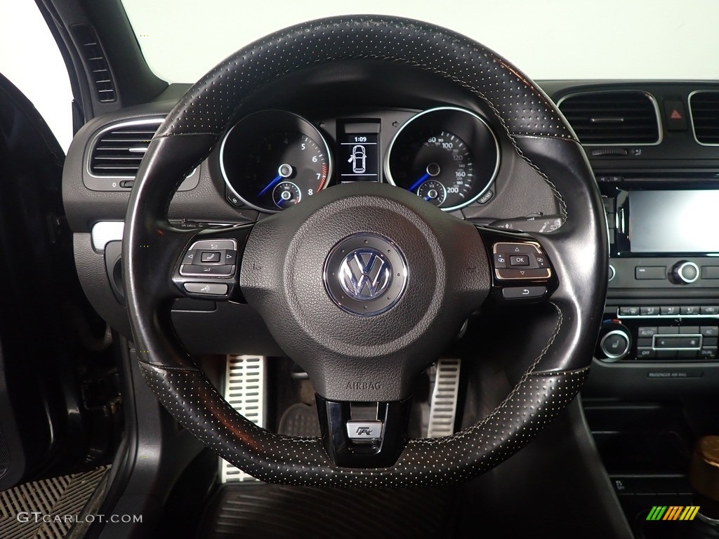 2012 Golf R 2 Door 4Motion - Deep Black Pearl Metallic / R Titan Black Leather photo #18