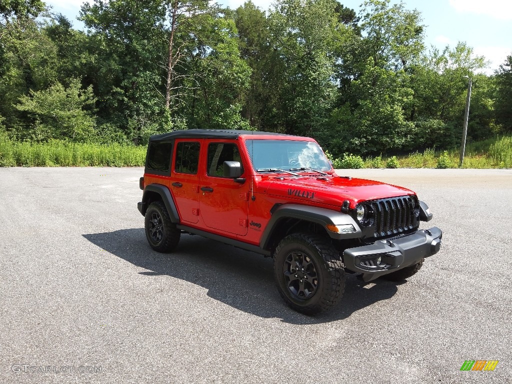 2022 Wrangler Unlimited Willys Sport 4x4 - Firecracker Red / Black photo #4