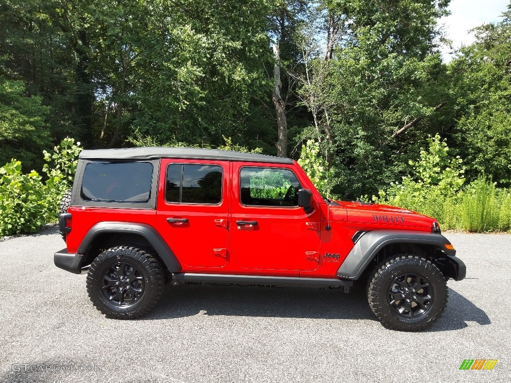 2022 Wrangler Unlimited Willys Sport 4x4 - Firecracker Red / Black photo #5