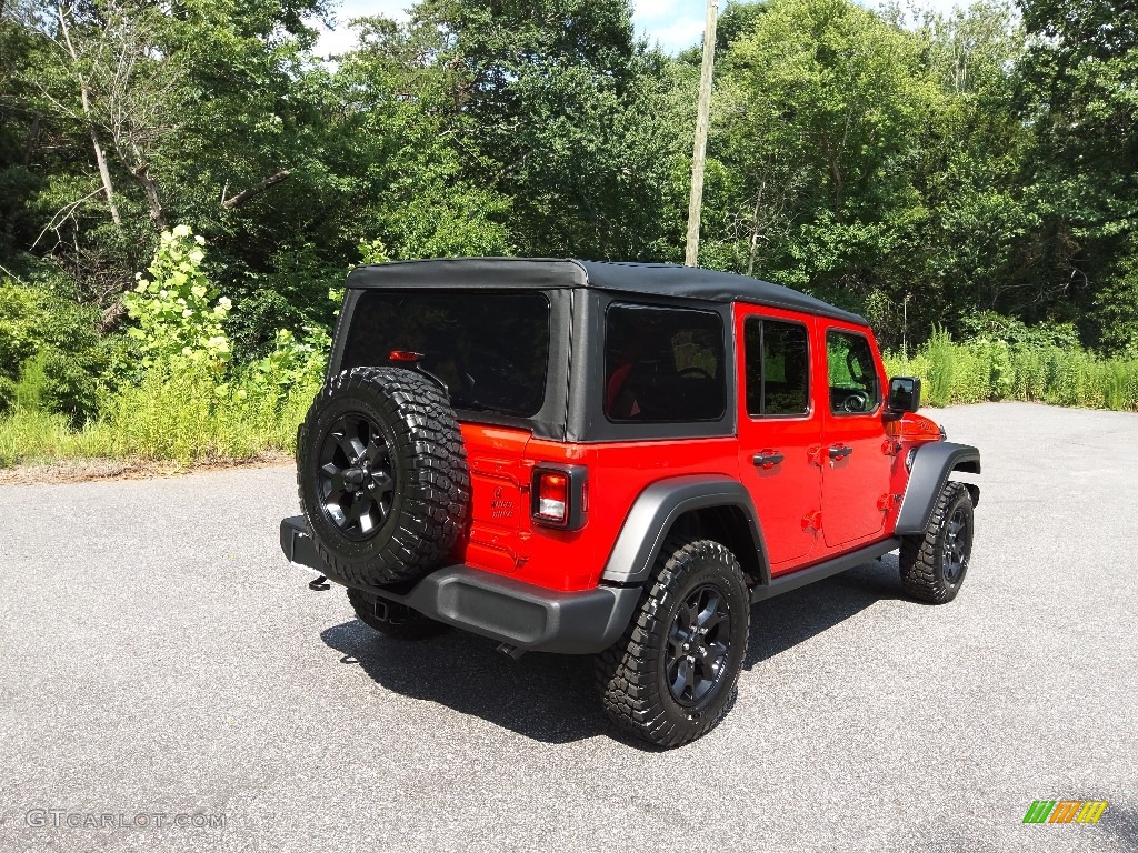 2022 Wrangler Unlimited Willys Sport 4x4 - Firecracker Red / Black photo #6