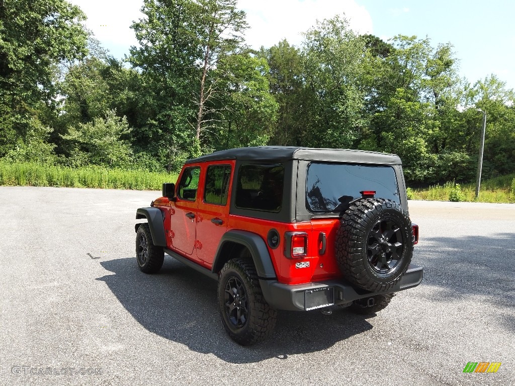 2022 Wrangler Unlimited Willys Sport 4x4 - Firecracker Red / Black photo #8