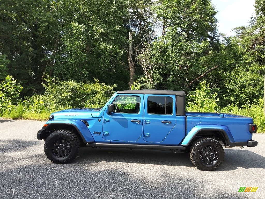 2022 Gladiator Willys Sport 4x4 - Hydro Blue Pearl / Black photo #1