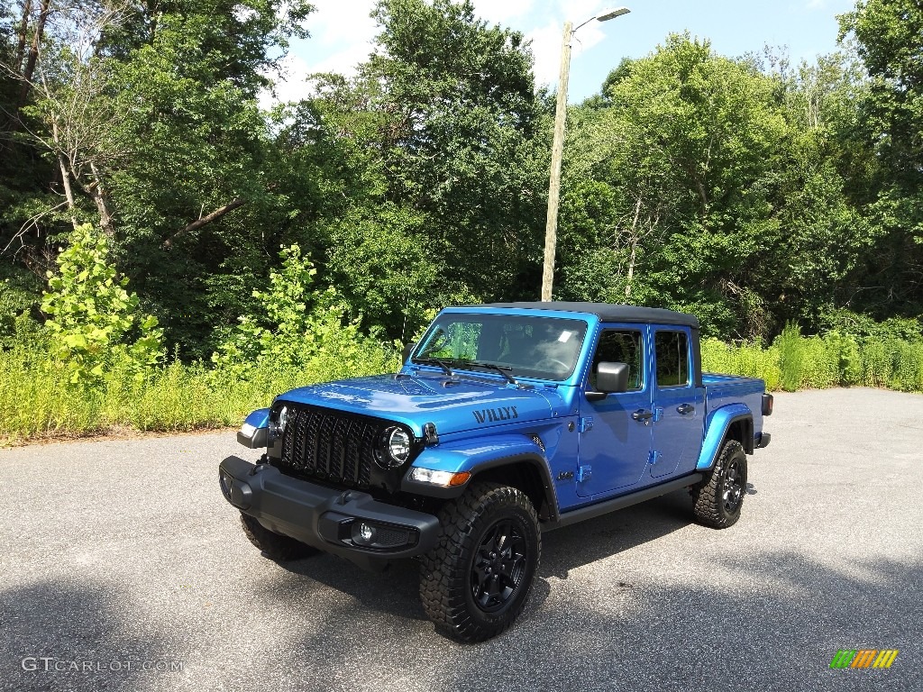 2022 Gladiator Willys Sport 4x4 - Hydro Blue Pearl / Black photo #2