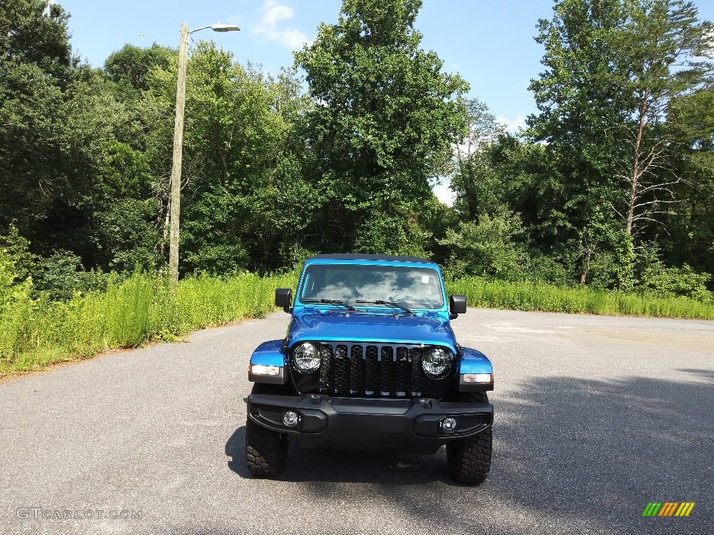 2022 Gladiator Willys Sport 4x4 - Hydro Blue Pearl / Black photo #3
