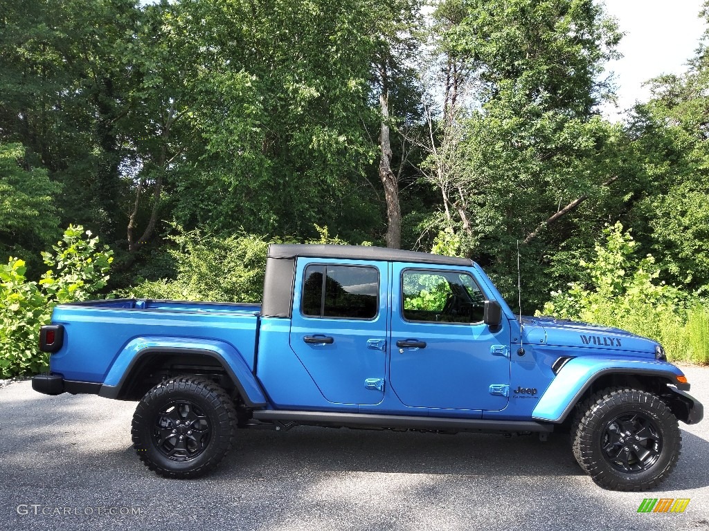 2022 Gladiator Willys Sport 4x4 - Hydro Blue Pearl / Black photo #5