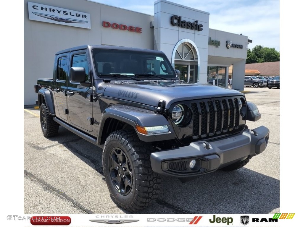 2022 Gladiator Willys 4x4 - Granite Crystal Metallic / Black photo #1