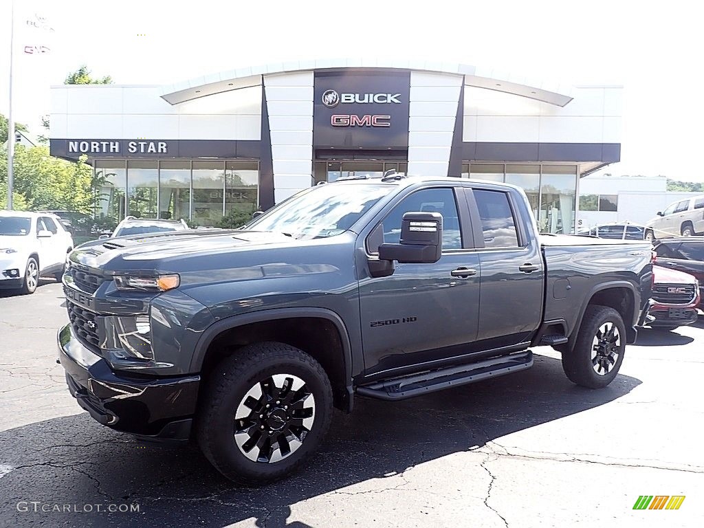 2020 Silverado 2500HD Custom Double Cab 4x4 - Shadow Gray Metallic / Jet Black photo #1