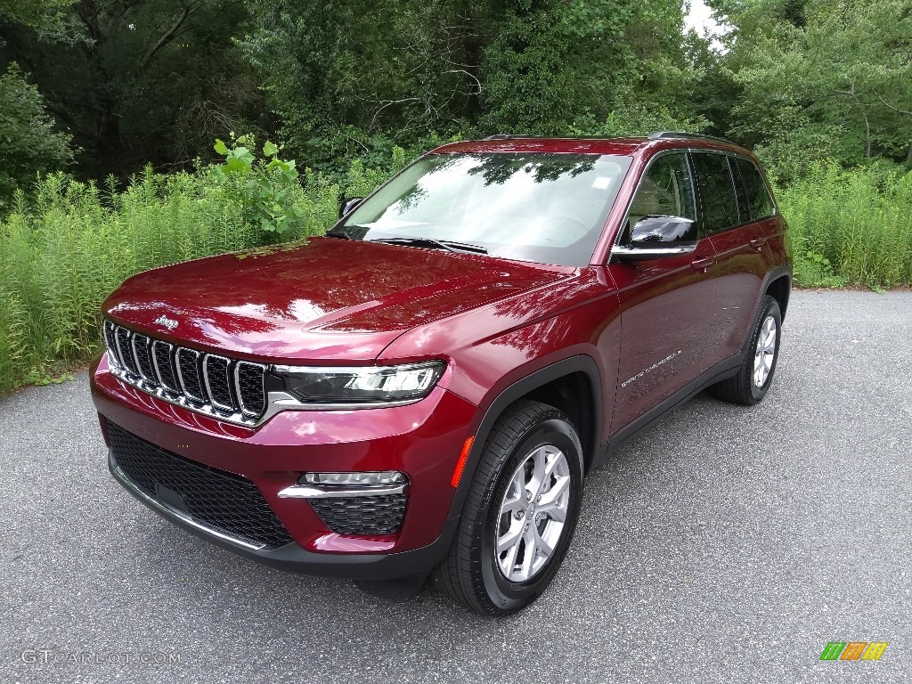 2022 Grand Cherokee Limited 4x4 - Velvet Red Pearl / Global Black/Wicker Beige photo #2