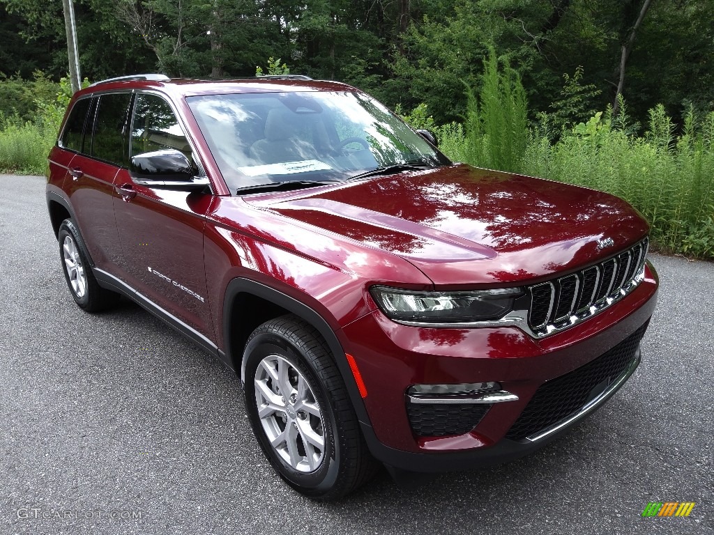 Velvet Red Pearl 2022 Jeep Grand Cherokee Limited 4x4 Exterior Photo #144460435