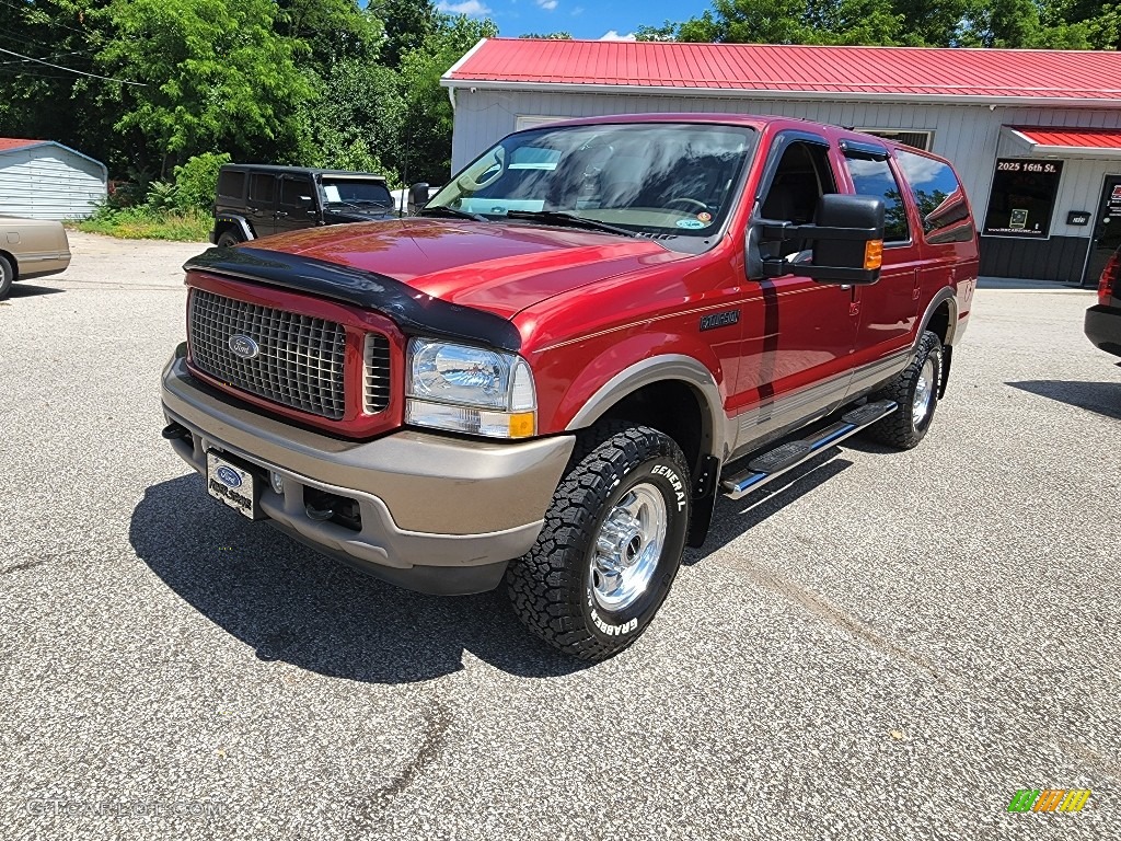 2003 Excursion Eddie Bauer 4x4 - Red Fire Metallic / Medium Parchment photo #35