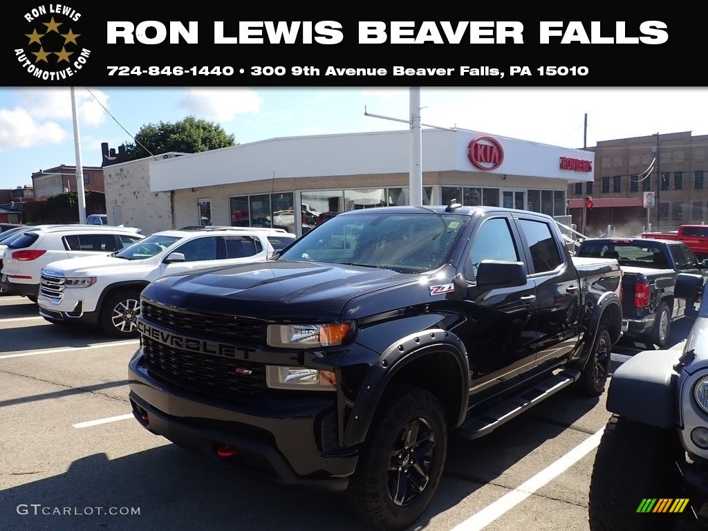 2021 Silverado 1500 Custom Trail Boss Crew Cab 4x4 - Black / Jet Black photo #1