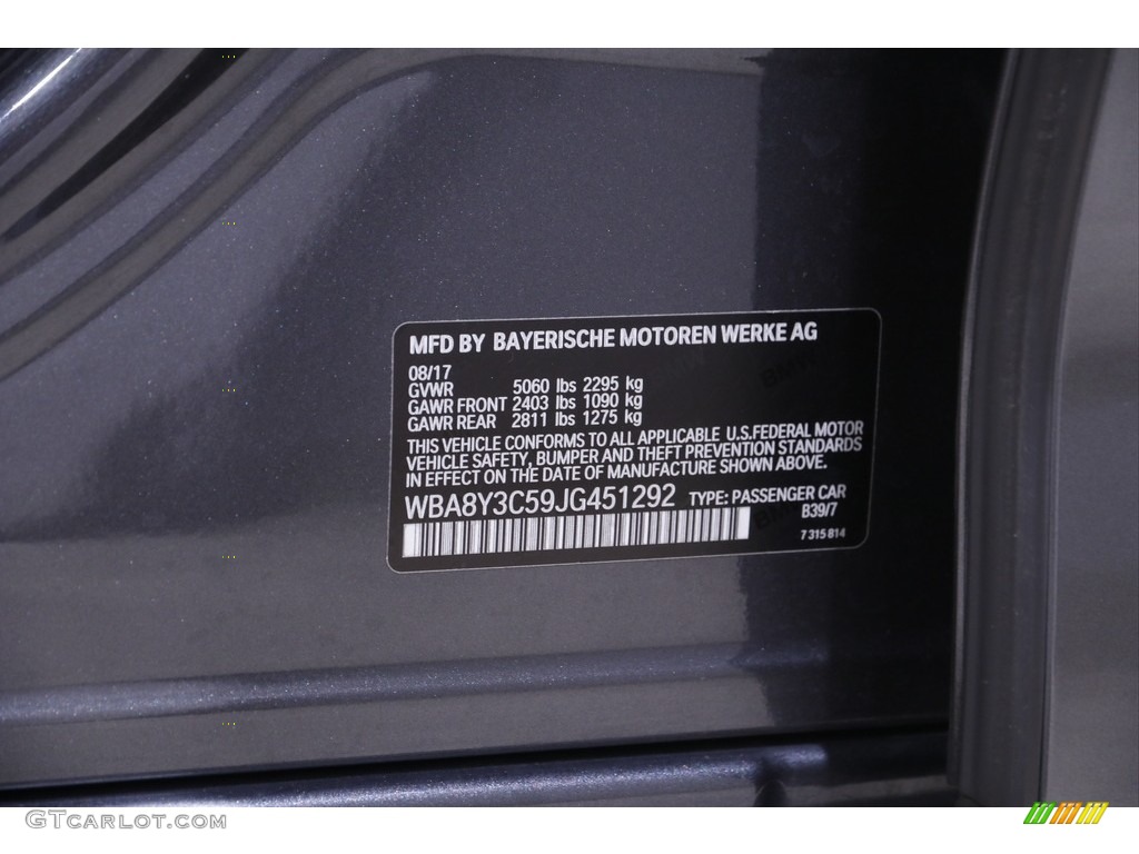 2018 3 Series 340i xDrive Gran Turismo - Mineral Grey Metallic / Black photo #24