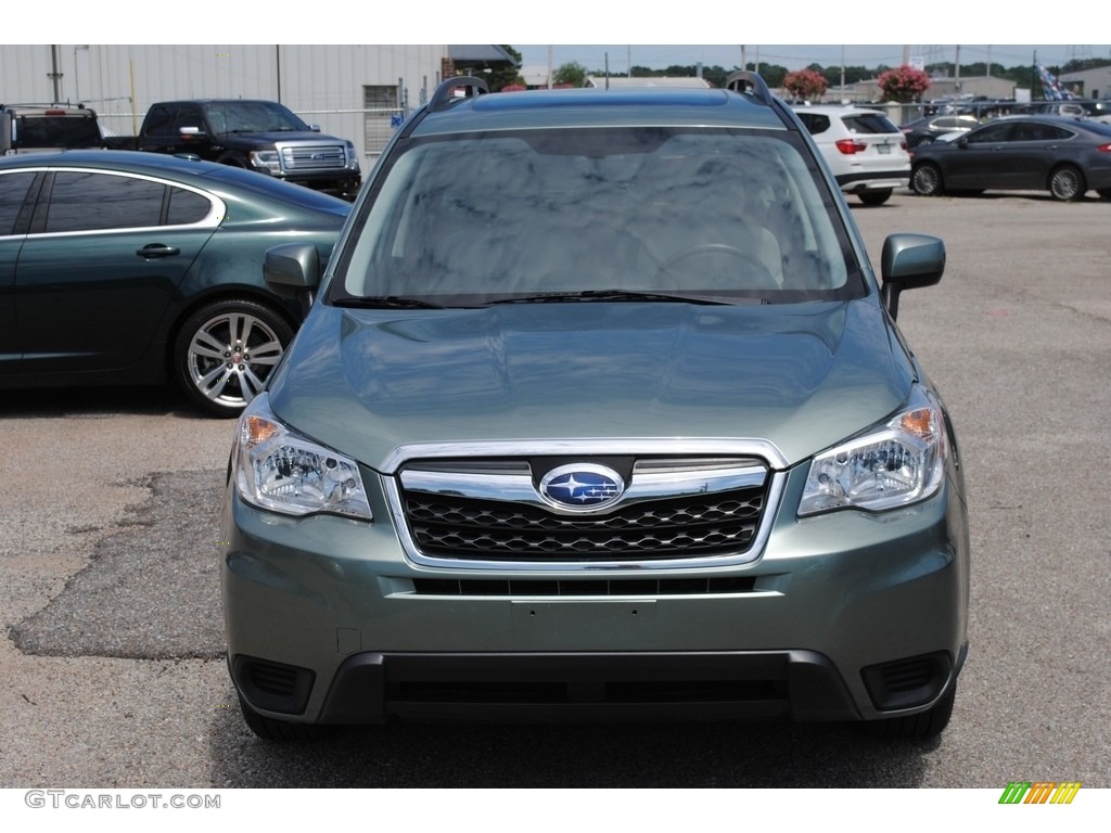 2015 Forester 2.5i Premium - Jasmine Green Metallic / Gray photo #8