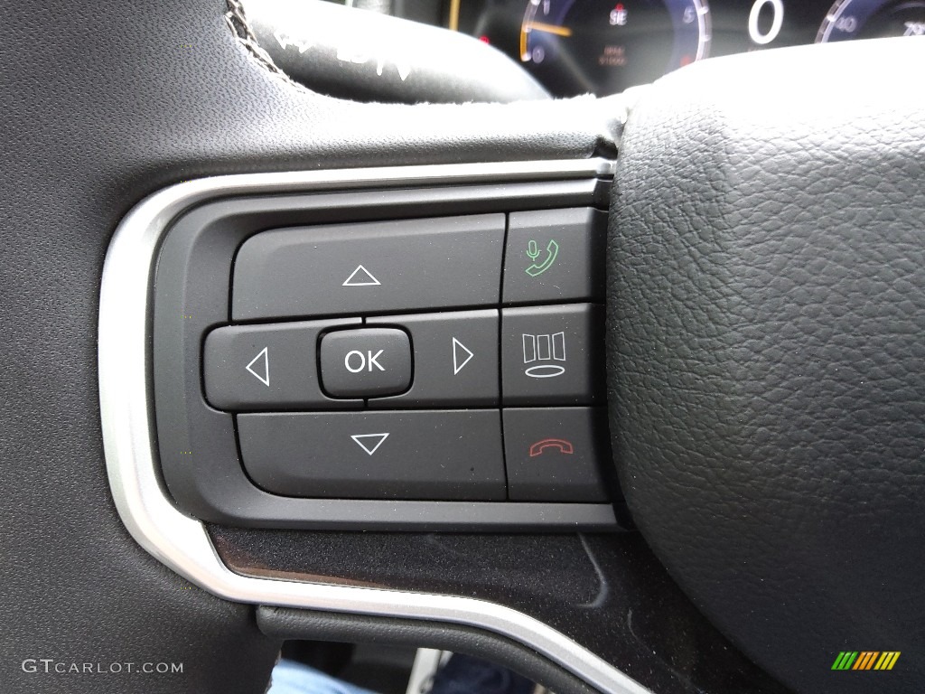 2022 Jeep Wagoneer Series I Sea Salt/Black Steering Wheel Photo #144463285