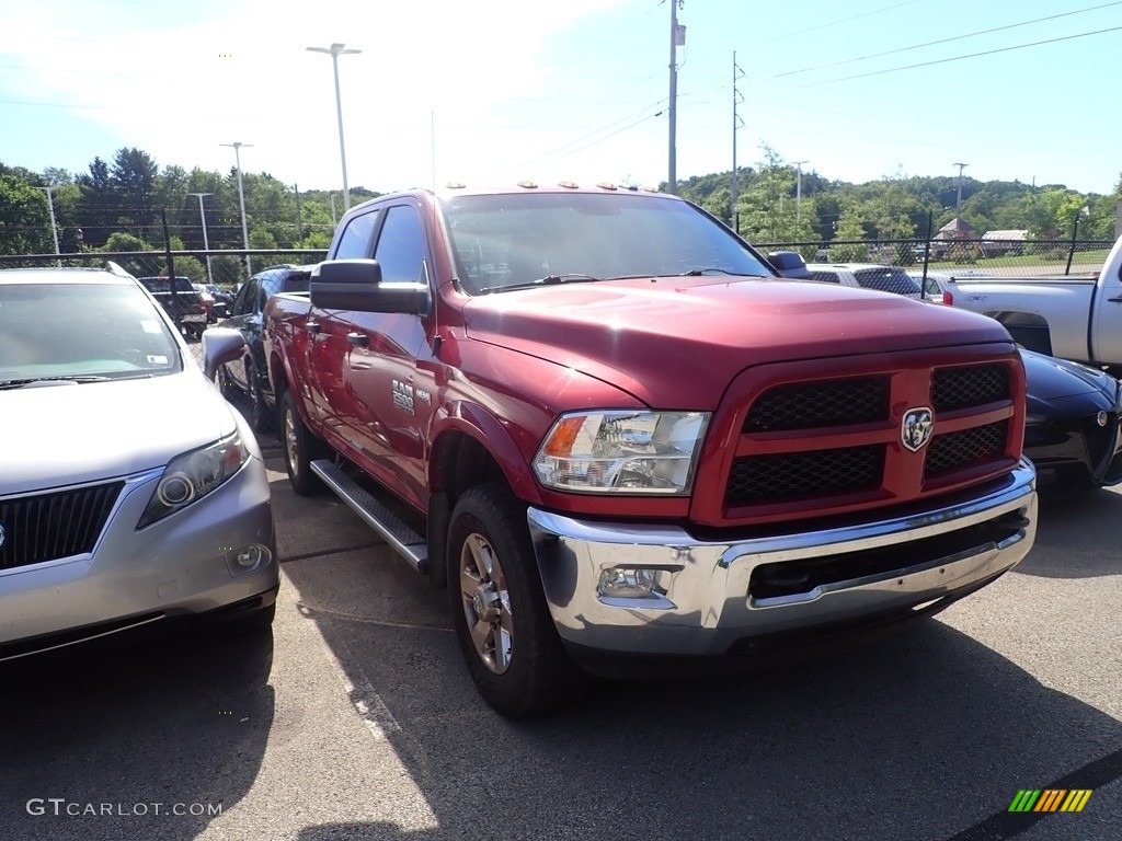 2014 2500 Big Horn Crew Cab 4x4 - Deep Cherry Red Crystal Pearl / Black/Diesel Gray photo #3