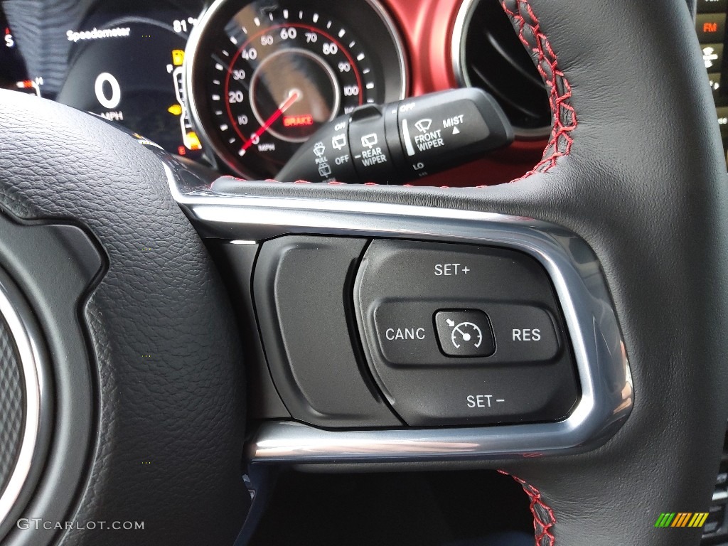 2022 Jeep Wrangler Rubicon 4x4 Black Steering Wheel Photo #144471653