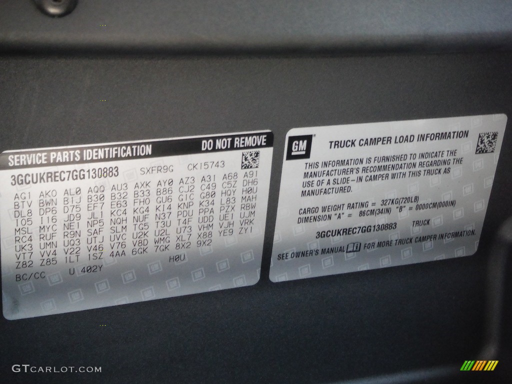 2016 Silverado 1500 LT Crew Cab 4x4 - Slate Grey Metallic / Jet Black photo #34