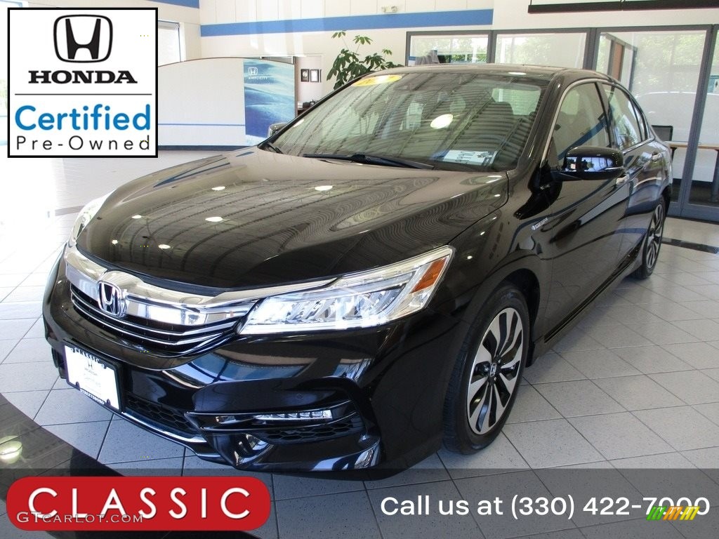 2017 Accord Hybrid Touring Sedan - Crystal Black Pearl / Black photo #1