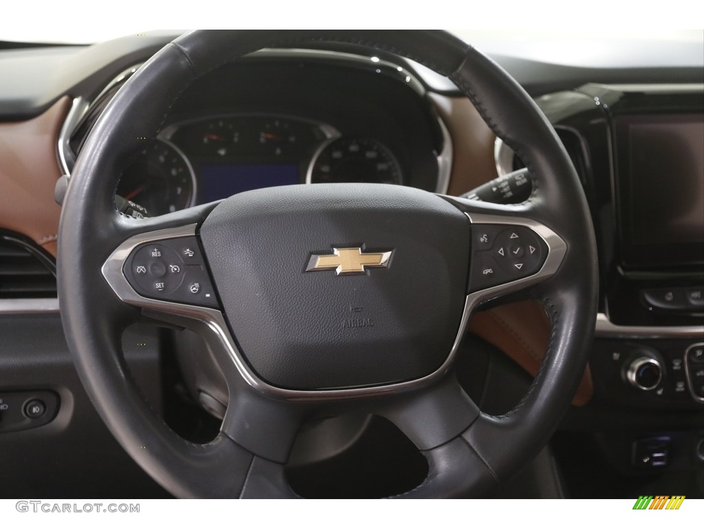 2020 Chevrolet Traverse High Country AWD Jet Black/­Loft Brown Steering Wheel Photo #144474166