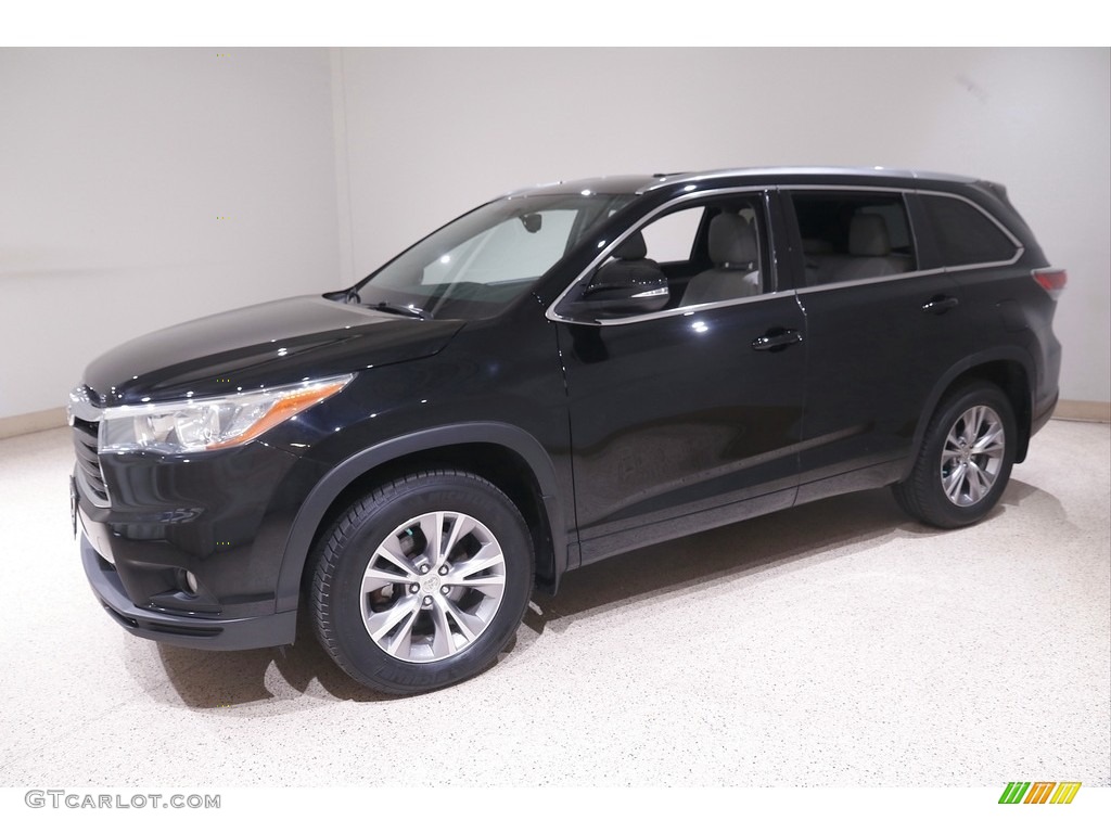 2015 Highlander XLE AWD - Attitude Black Metallic / Ash photo #3