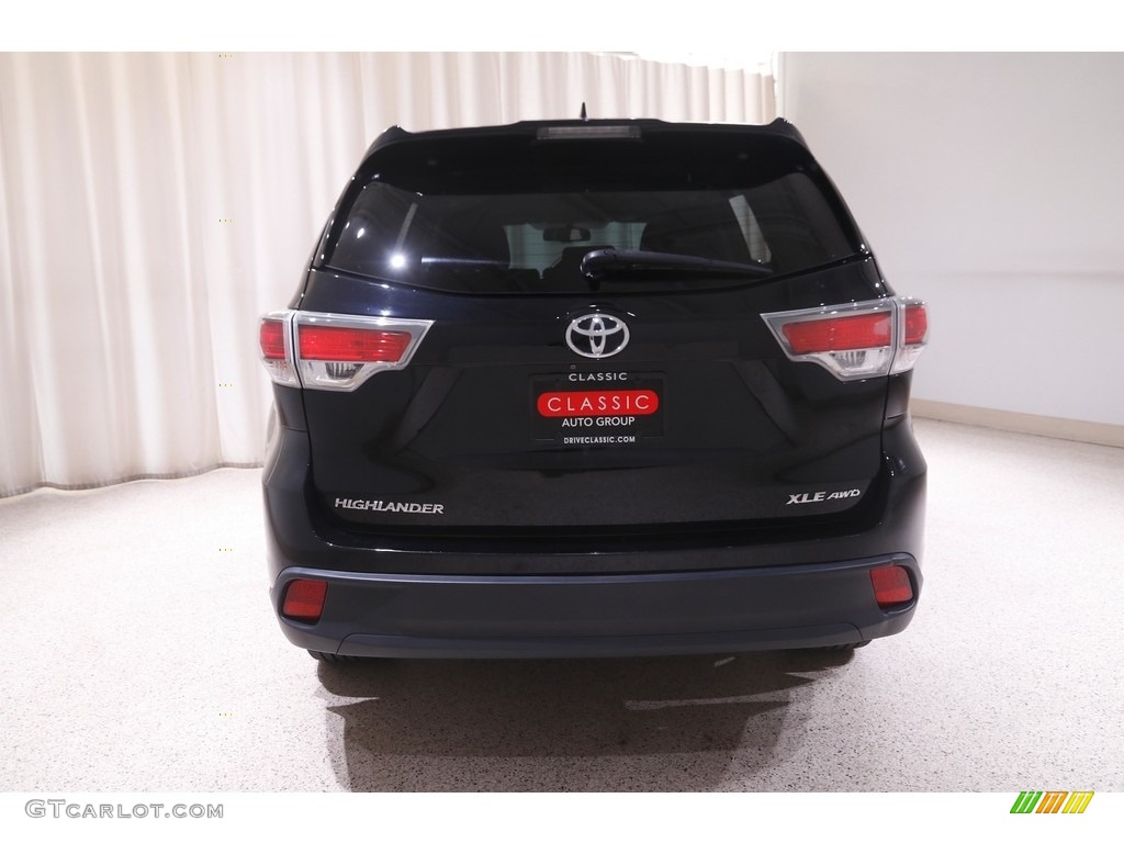 2015 Highlander XLE AWD - Attitude Black Metallic / Ash photo #19