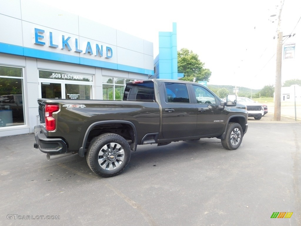 2022 Silverado 2500HD Custom Crew Cab 4x4 - Greenstone Metallic / Jet Black photo #3