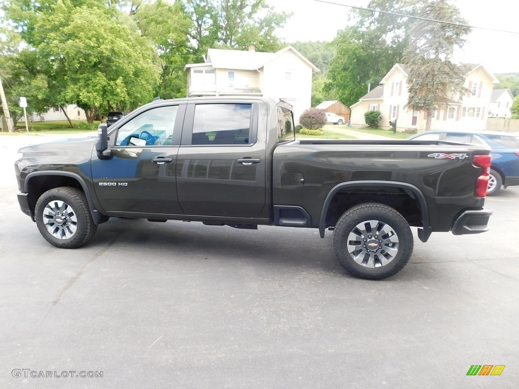 Greenstone Metallic 2022 Chevrolet Silverado 2500HD Custom Crew Cab 4x4 Exterior Photo #144475294