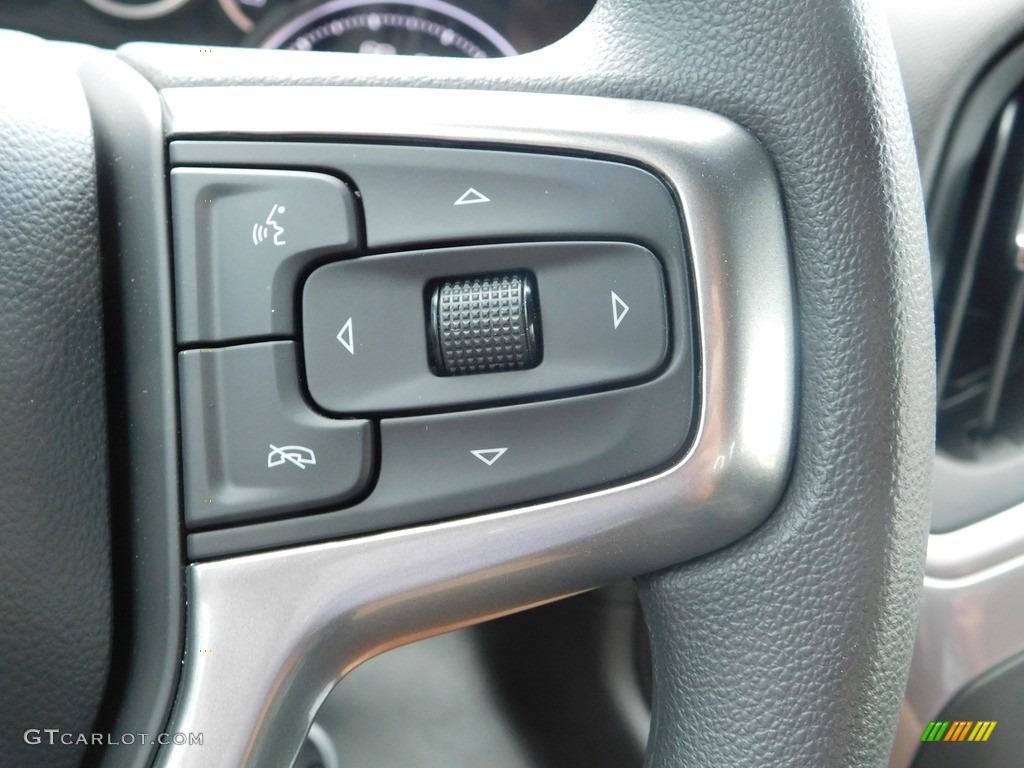 2022 Chevrolet Silverado 2500HD Custom Crew Cab 4x4 Jet Black Steering Wheel Photo #144475765