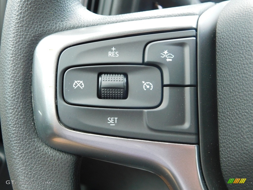 2022 Chevrolet Silverado 2500HD Custom Crew Cab 4x4 Jet Black Steering Wheel Photo #144475792