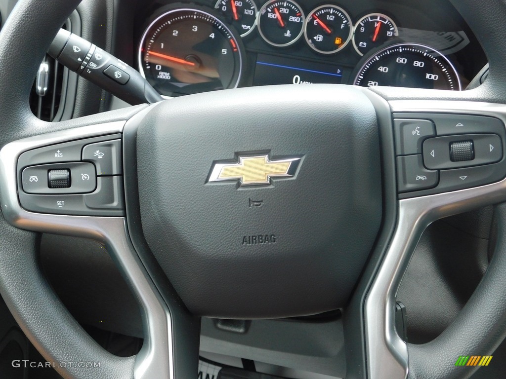2022 Chevrolet Silverado 2500HD Custom Crew Cab 4x4 Jet Black Steering Wheel Photo #144475813