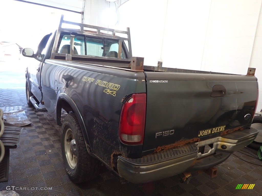 2001 F150 XLT Regular Cab 4x4 - Dark Highland Green Metallic / Medium Graphite photo #3