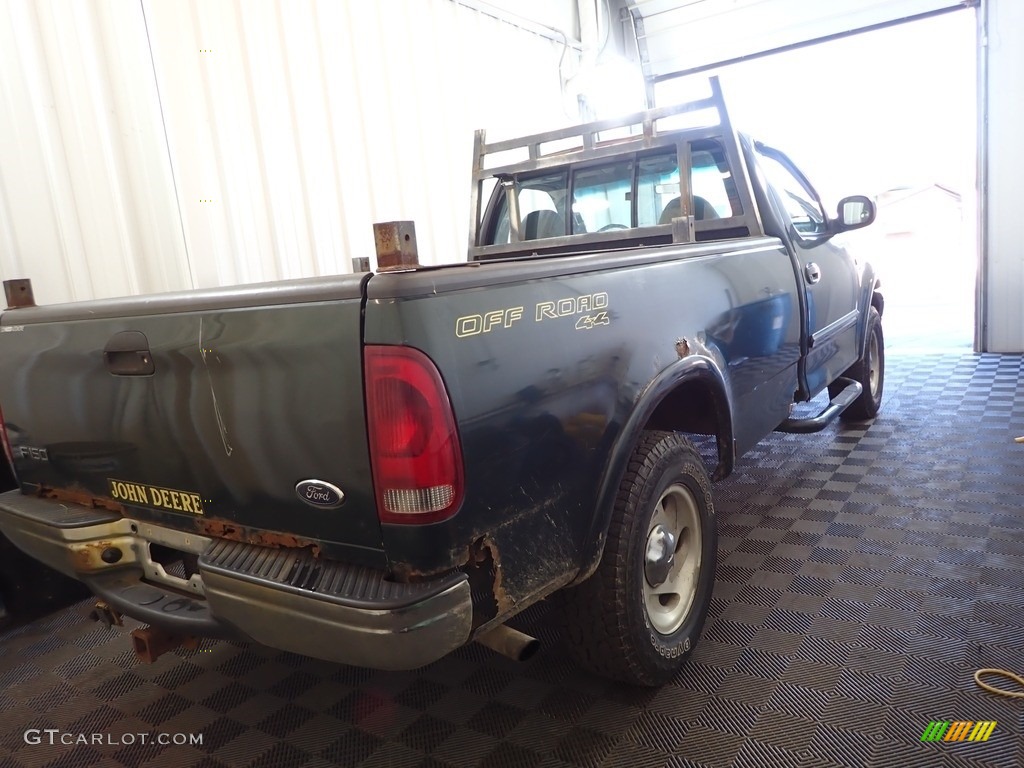 2001 F150 XLT Regular Cab 4x4 - Dark Highland Green Metallic / Medium Graphite photo #5