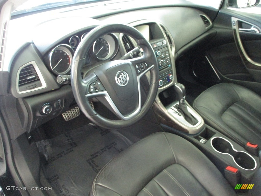 Ebony Interior 2014 Buick Verano Premium Photo #144477360
