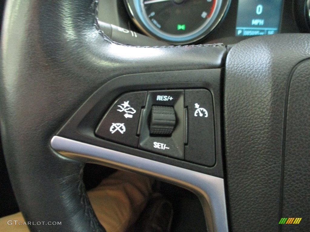 2014 Buick Verano Premium Ebony Steering Wheel Photo #144477415