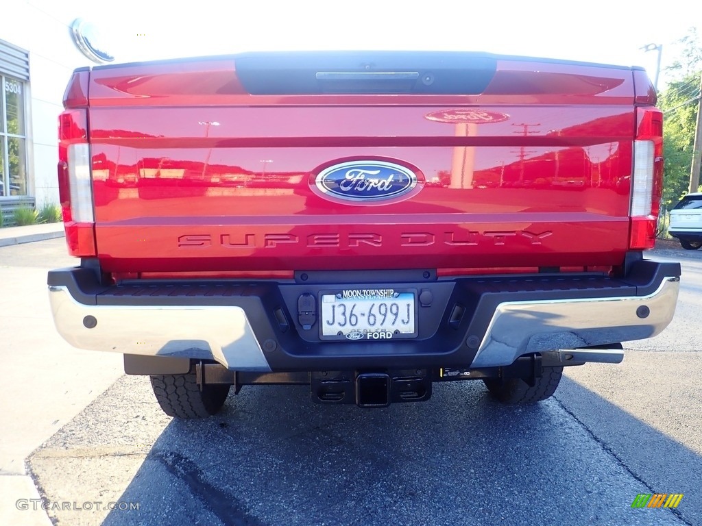 2019 F350 Super Duty Lariat Crew Cab 4x4 - Ruby Red / Camel photo #3