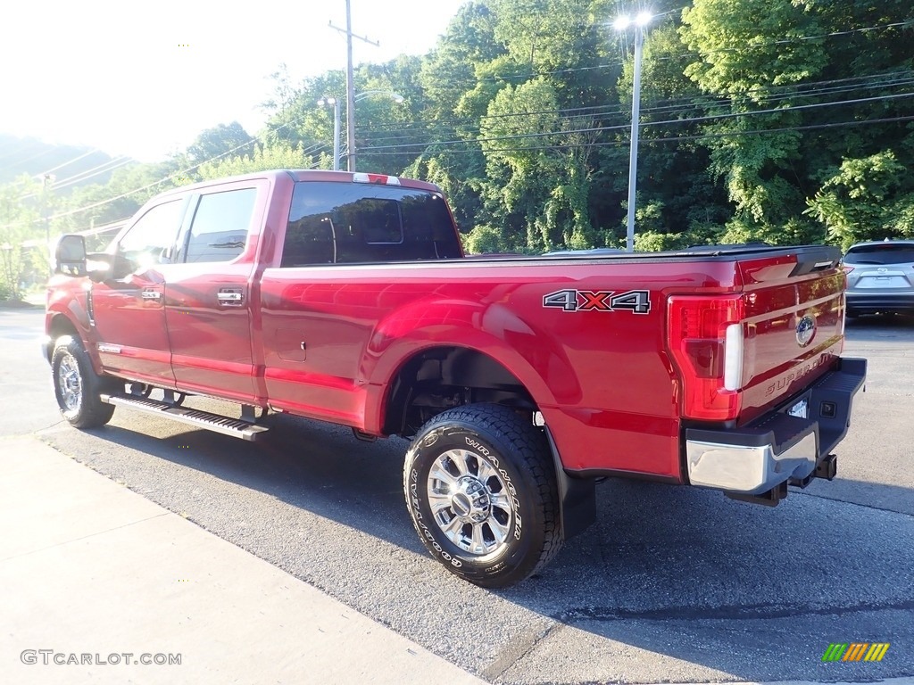 2019 F350 Super Duty Lariat Crew Cab 4x4 - Ruby Red / Camel photo #4