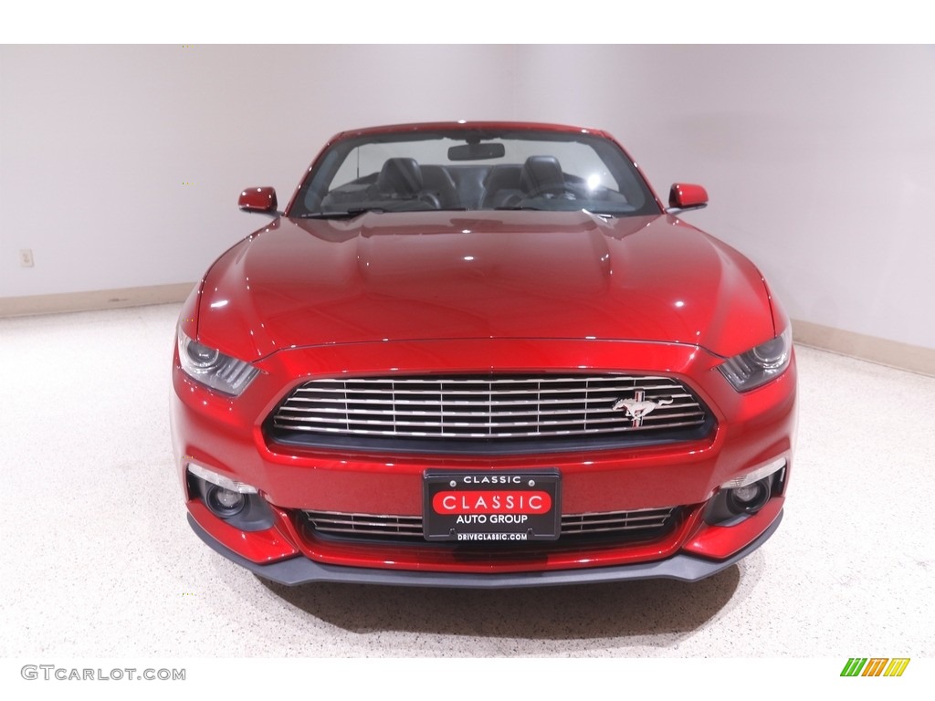2017 Mustang EcoBoost Premium Convertible - Ruby Red / Ebony photo #3