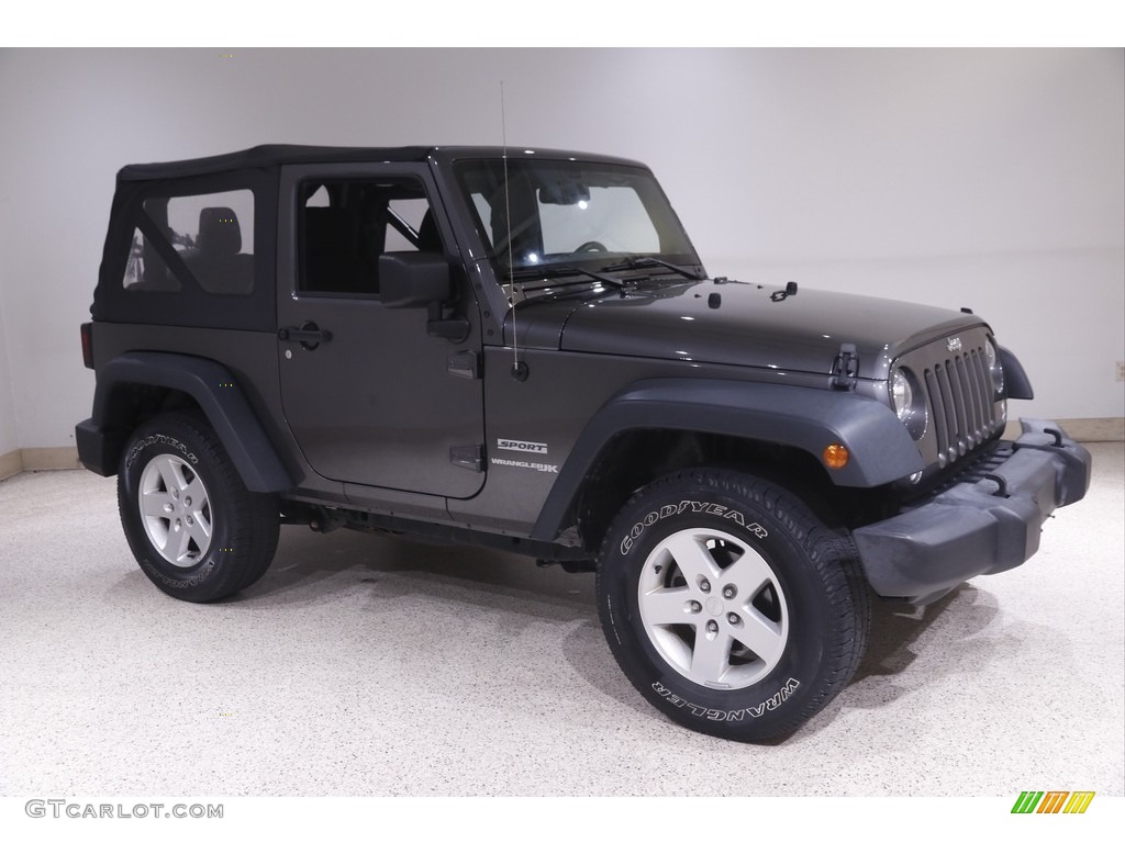 2018 Wrangler Sport 4x4 - Granite Crystal Metallic / Black photo #1