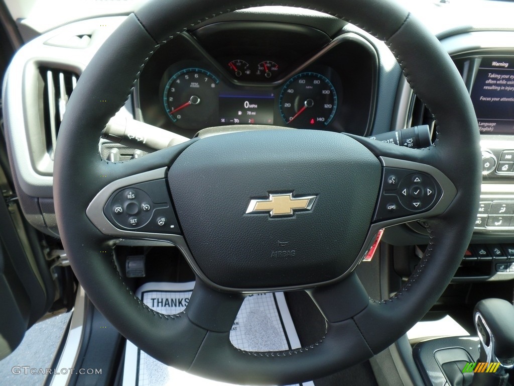 2022 Chevrolet Colorado Z71 Crew Cab 4x4 Jet Black/­Dark Ash Steering Wheel Photo #144480220