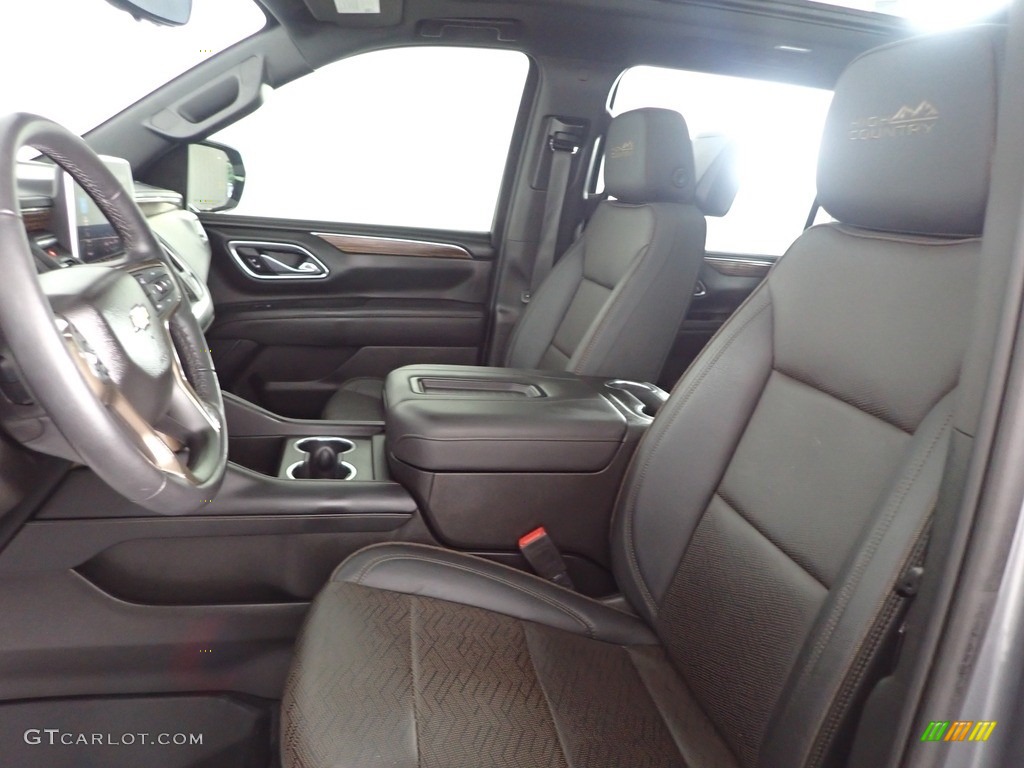 Jet Black Interior 2021 Chevrolet Suburban High Country 4WD Photo #144482320
