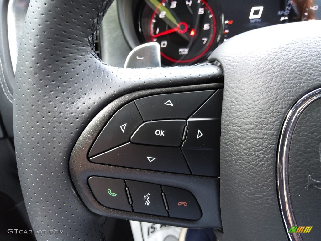 2022 Dodge Charger R/T Daytona Black Steering Wheel Photo #144482635