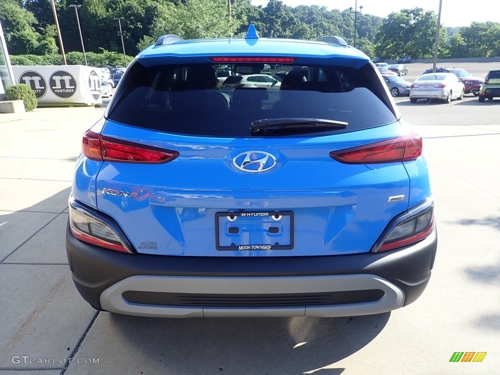 2022 Kona SEL AWD - Blue Wave / Gray/Black photo #3